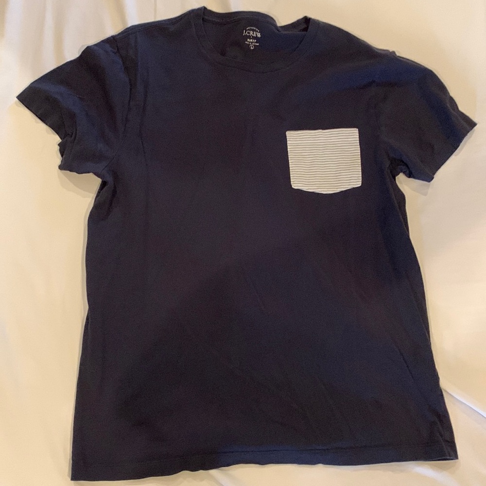J Crew Navy Pocket Tee